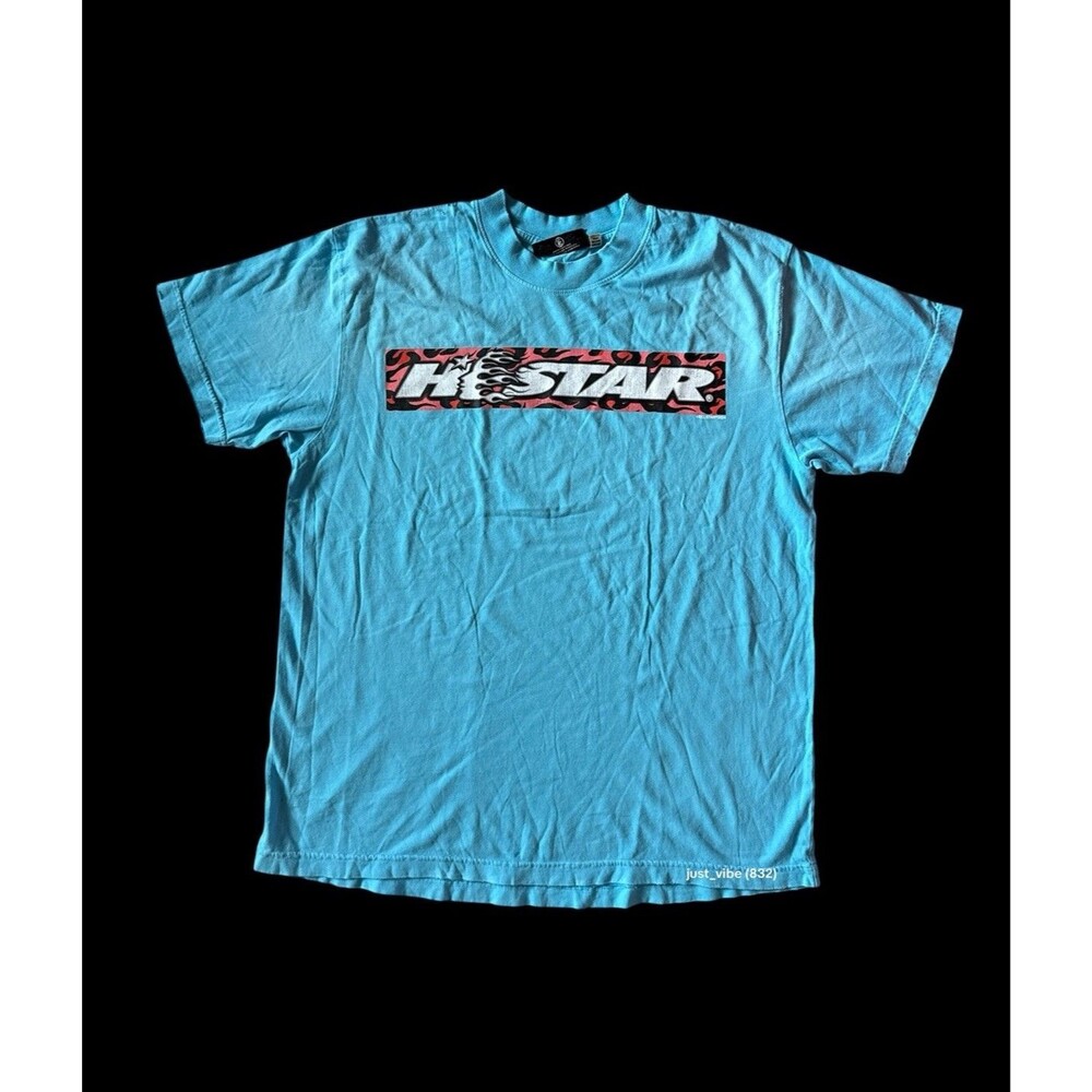 Hellstar Box Logo Blue Tee Size Medium